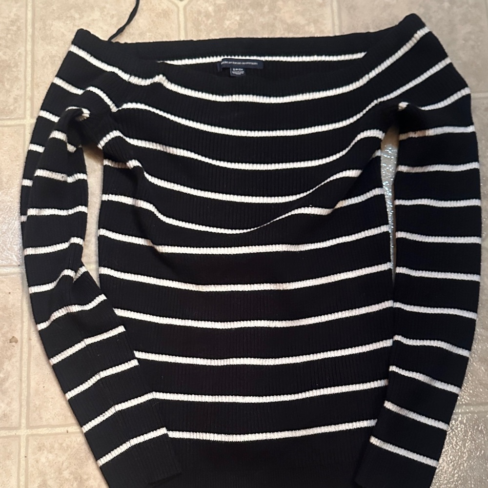 American Eagle Outfitters Striped Off-the-Shoulder Sweater
